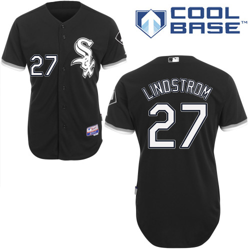 Matt Lindstrom #27 Youth Baseball Jersey-Chicago White Sox Authentic Alternate Home Black Cool Base MLB Jersey